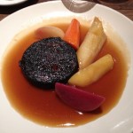 Black pudding, Pot au Feu vegetables 